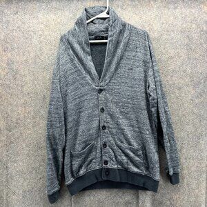 Vans Sweater Men XL Adult Gray Cardigan